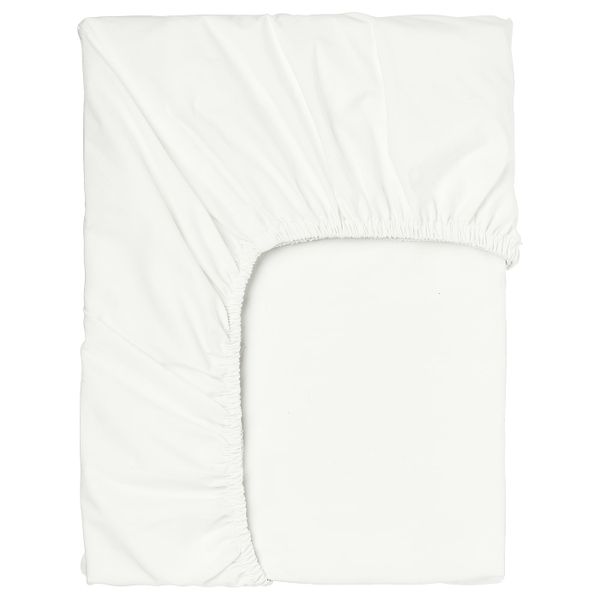 Натяжная простыня для тонкого матраса, белый 90x200 см IKEA SÖMNTUTA СЁМНТУТА 804.127.52 - фото 1