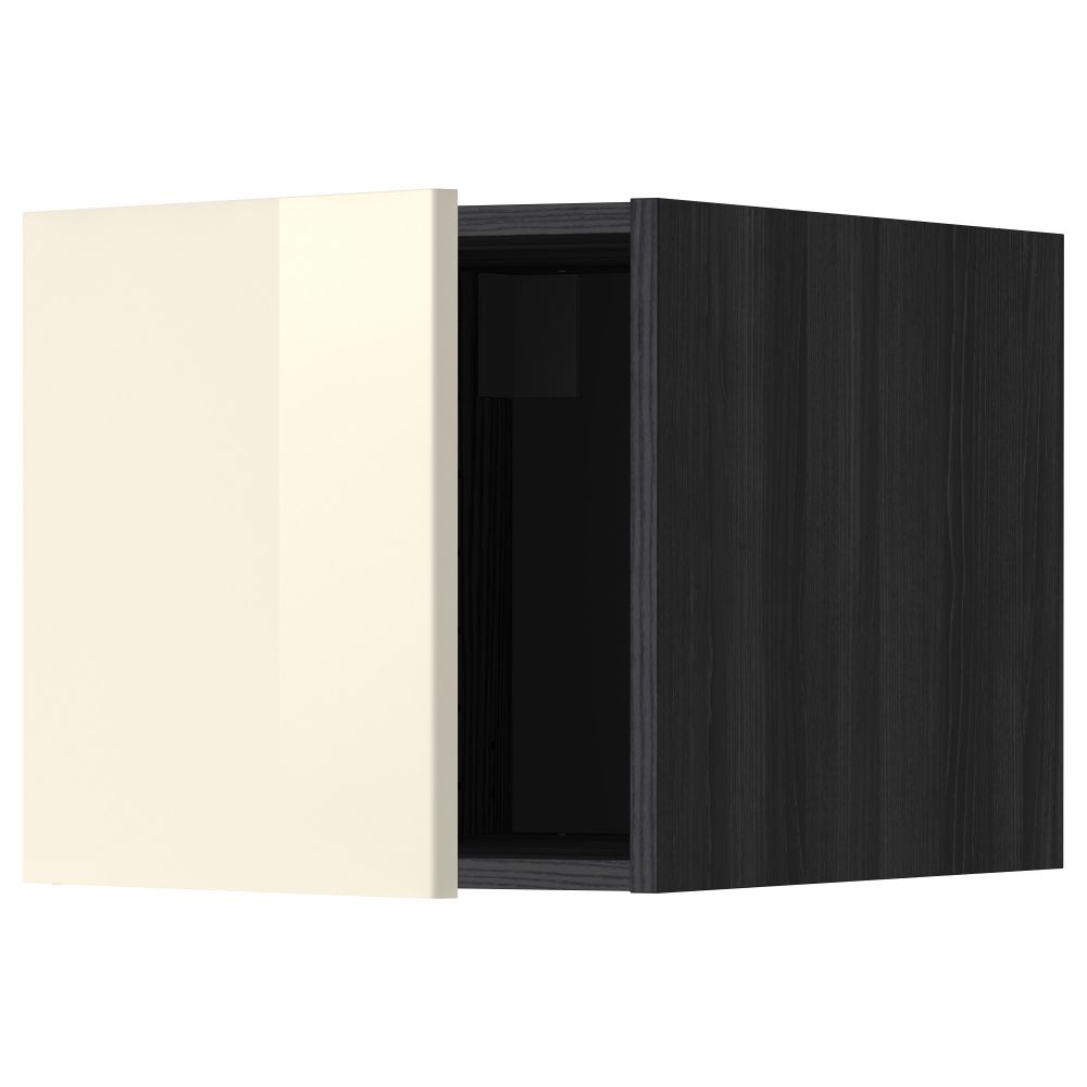 Верхний шкаф МЕТОД, черный, Рингульт кремовый (40x40 см) - схема-чертеж с размерами