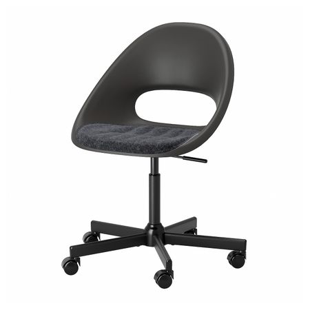 Рабочее кресло c подушкой, темно-серый/черный IKEA ELDBERGET ЭЛДБЕРГЕТ / MALSKÄR МАЛЬСКЭР 893.319.02