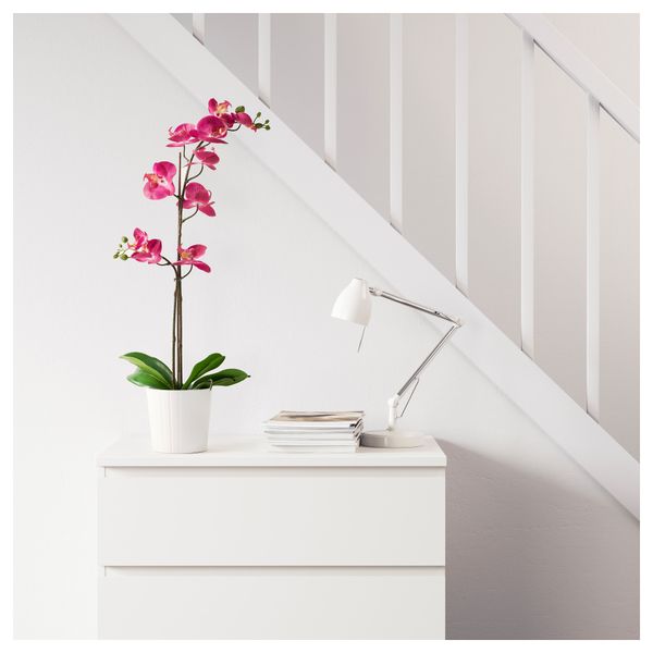 Искусственное растение в горшке ФЕЙКА, Орхидея темно-сиреневый (12 см) - фото 2