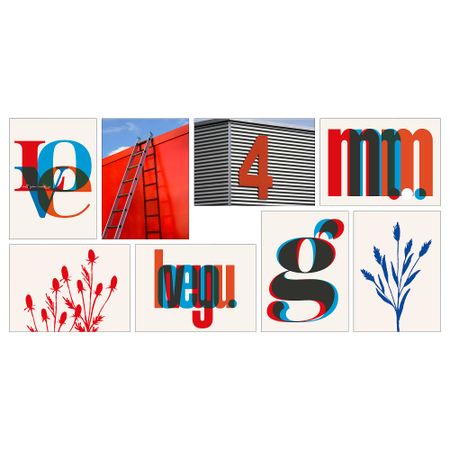 Открытка, Красно-синяя любовь, 13x18 см IKEA VÄXBO ВЭКСБУ 305.608.15