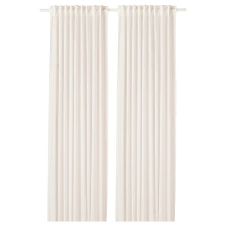 Гардины, 1 пара, белый 145x300 см IKEA ЛЕЙОНГЭП 603.746.14