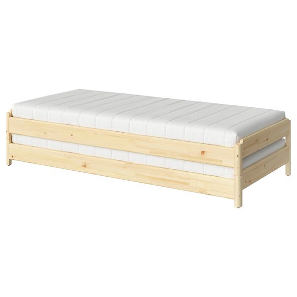 Штабелируемые кровати с 2 матрасами, 80x200 см, сосна, Åsvang жесткий IKEA UTÅKER УТОКЕР 094.281.30 - фото 1