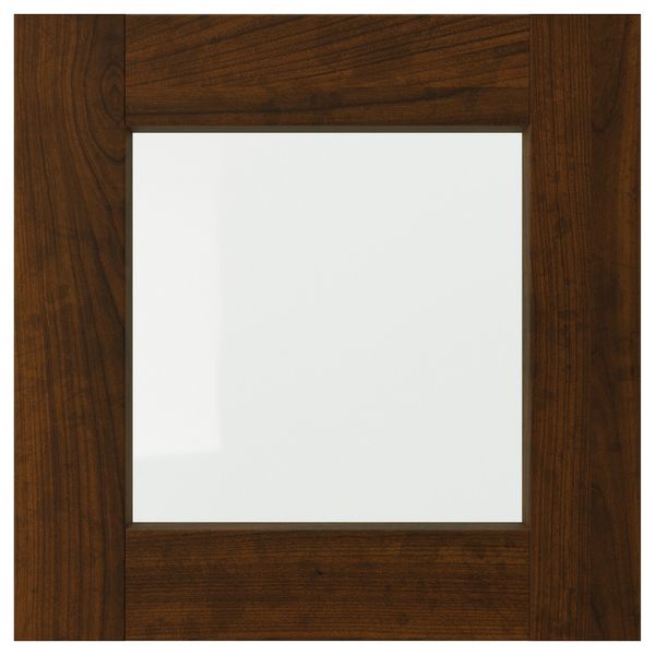Стеклянная дверь, под дерево коричневый 40x40 см IKEA EDSERUM ЭДСЕРУМ 503.686.61 - фото 1
