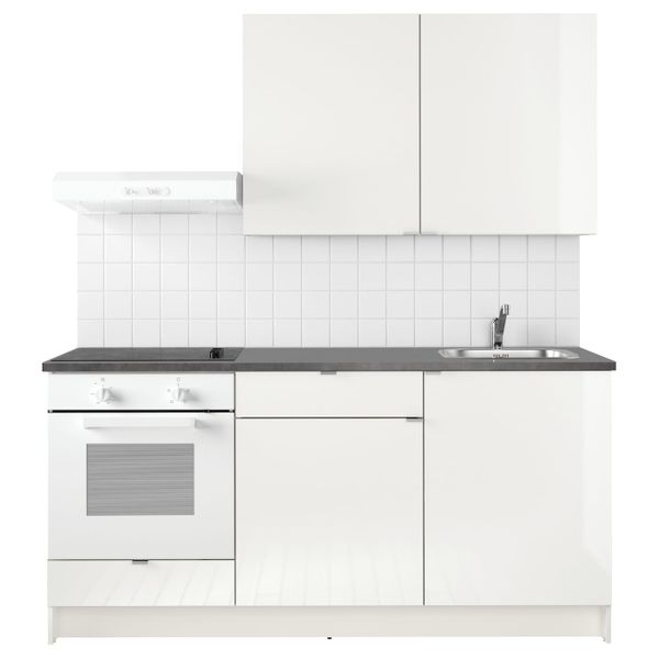 Кухня, глянцевый, белый 180x61x220 см IKEA KNOXHULT КНОКСХУЛЬТ 193.053.55 - фото 2