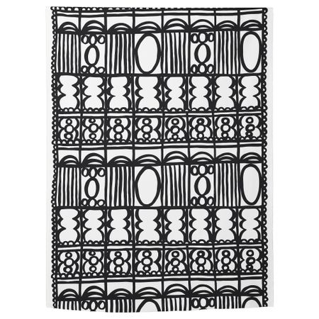 Ткань РЕВВИВА, белый/черный (150 см)