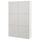 Комбинация для хранения с дверцами, белый/Лаппвикен светло-серый 120x40x192 см IKEA БЕСТО 392.471.52