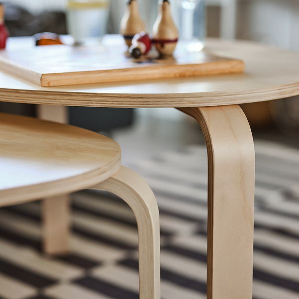 Комплект столов, 2 шт, березовый шпон IKEA SVALSTA СВАЛЬСТА 803.832.74 - фото 5