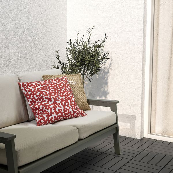 Чехол на подушку, для/дома/улицы, красный/орнамент «точки» 50x50 см IKEA GULLBERGSÖ ГУЛЛБЕРГСЁ 005.099.51 - фото 2