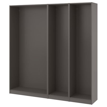 PAX 3 каркаса гардеробов - темно-серый 200x35x201 см