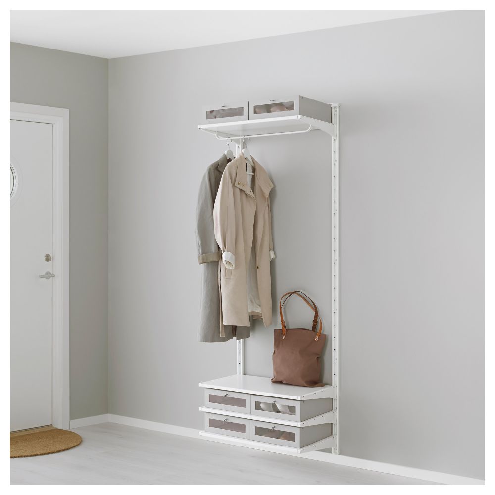 Настенная шина, полки, штанга АЛЬГОТ, белый (66x41x197 см) - фото 1