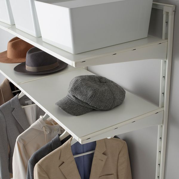 Настенная шина, штанга, модуль для/обуви, белый 132x41x199 см IKEA АЛЬГОТ 992.762.93 - фото 3