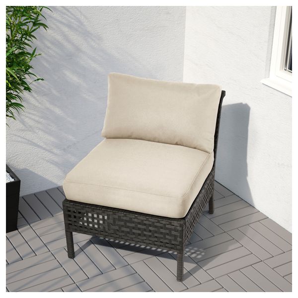 1-местная секция, садовая КУНГСХОЛЬМЕН, черно-коричневый - фото 7