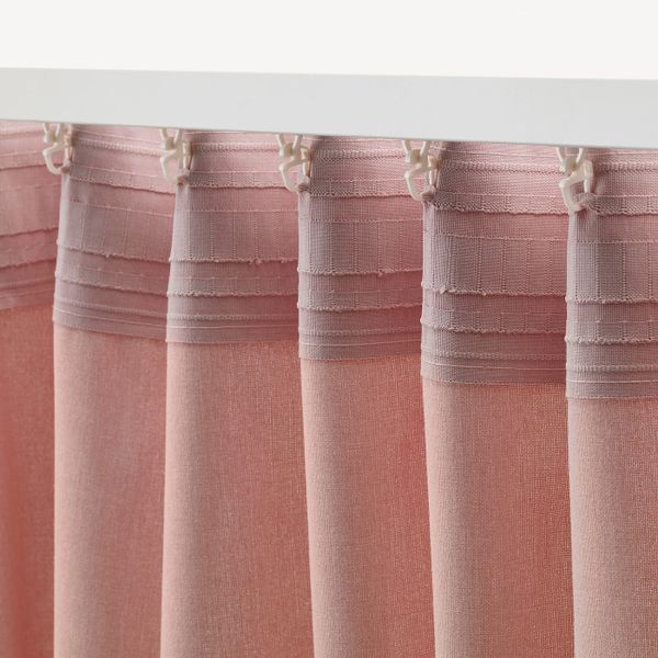 Затемняющие гардины, 2 шт., светло-розовый 145x300 см IKEA HANNALENA ХАННАЛЕНА 504.095.48 - фото 2