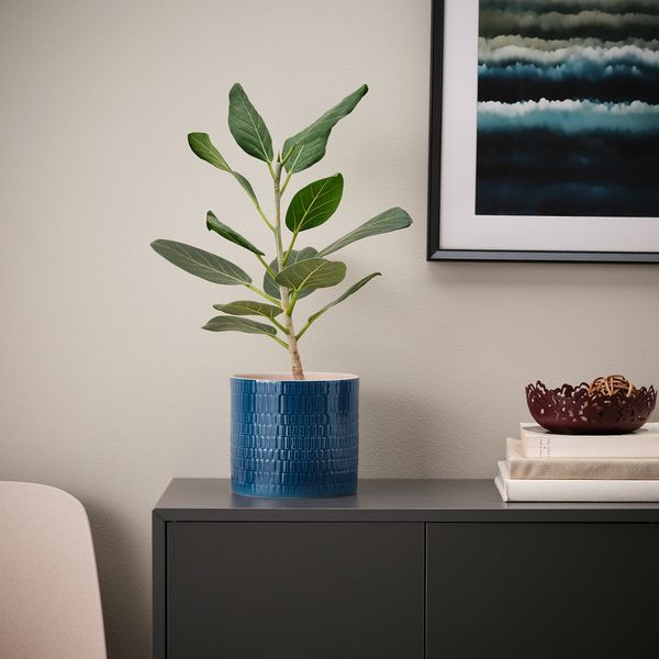 Кашпо, для дома, улицы темно-синий, 15 см IKEA CHIAFRÖN ЧИАФРЁН 905.704.87 - фото 3