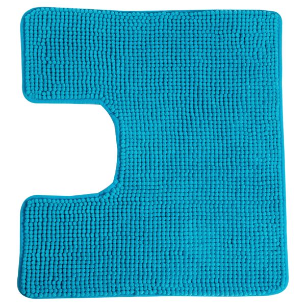 Коврик в туалет ТОФТБУ, бирюзовый (55x60 см) - схема-чертеж с размерами