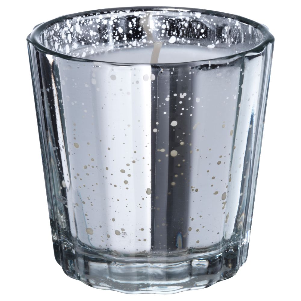 Ароматическая свеча в стакане ВИНТЕР 2016, Рождественское утро, серебристый (7.5 см) - фото 1