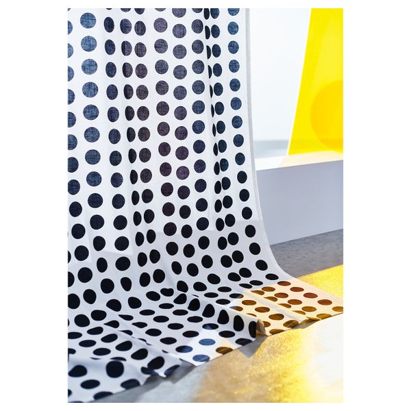 Гардины, 1 пара, белый, черный 145x300 см IKEA КЛАРАСТИНА 804.437.01 - фото 4