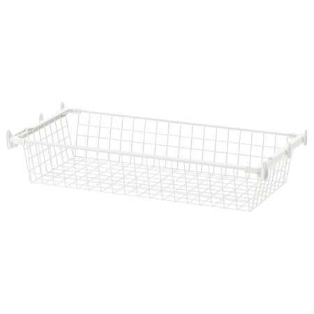HJÄLPA Проволочн корзина с направляющими - белый 80x40 см