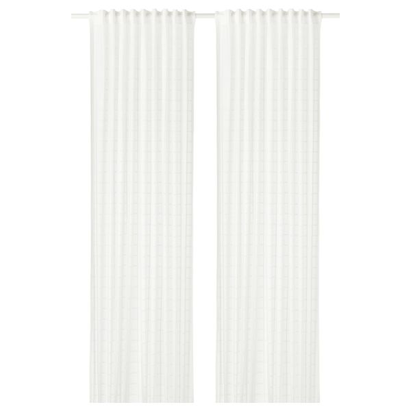 Гардины, 2 шт. БЕРГИТТЕ, белый (140x300 см) - фото 1