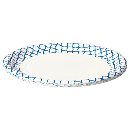 Тарелка бумажная СОММАР 2016, белый, синий (26 см)