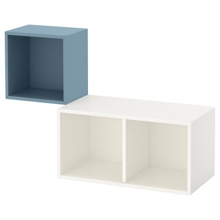 Комбинация настенных шкафов ЭКЕТ, голубой, белый (105x35x70 см)