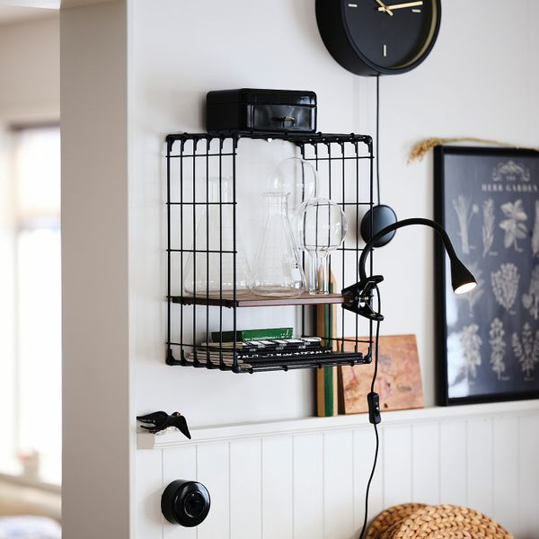 Лампа с зажимом, светодиодная, черный IKEA NÄVLINGE НЭВЛИНГЕ 104.498.86 - схема-чертеж с размерами