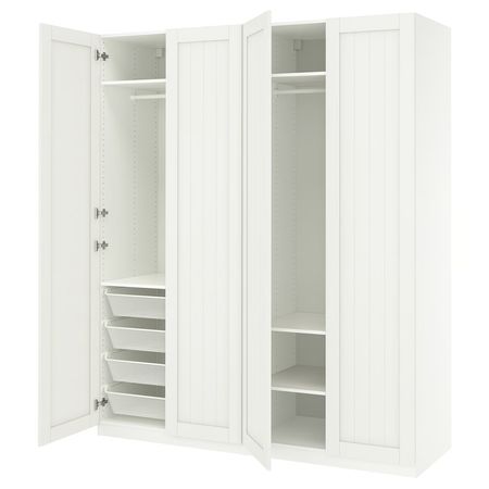 PAX / GULLABERG Гардероб, комбинация - белый/белый 200x60x236 см