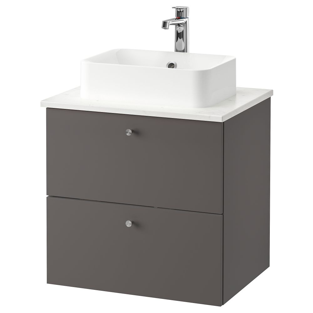 Шкаф со столешницей 45x32 раковина, 62x49x72 cm IKEA HÖRVIK ХОРВИК, GODMORGON ГОДМОРГОН, TOLKEN ТОЛКЕН 193.385.20 - фото 1