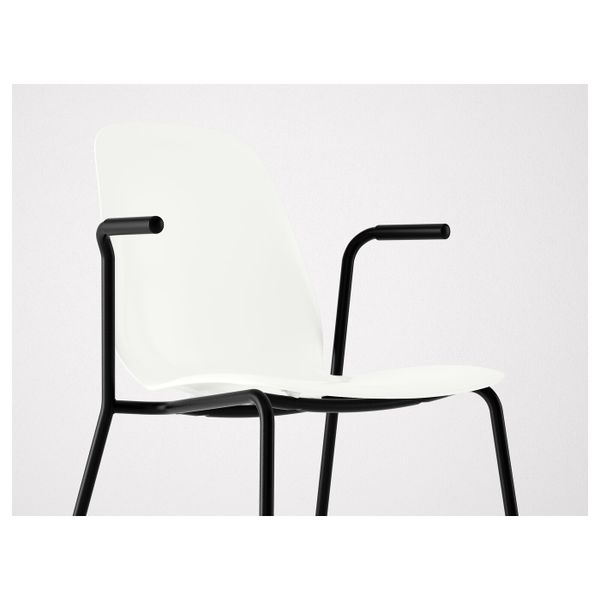 Легкое кресло, белый, Дитмар черный IKEA ЛЕЙФ-АРНЕ 592.271.86 - схема-чертеж с размерами