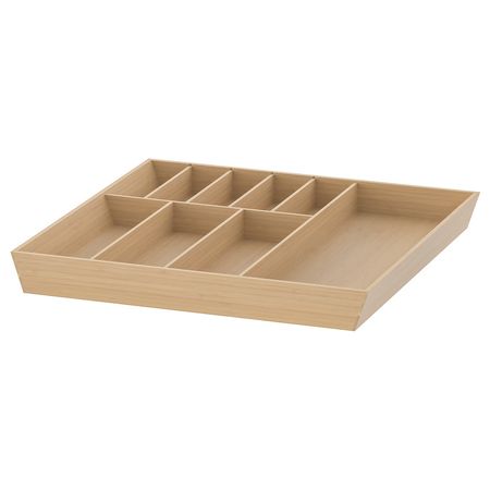UPPDATERA Лоток для столовых приборов - светлый бамбук 52x50 см