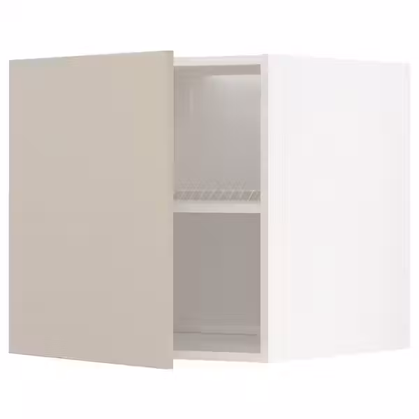 METOD Верхний шкаф д/холодильн/морозильн - белый/Havstorp бежевый 60x60 см - фото 1