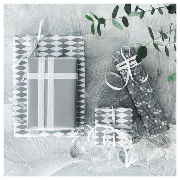 Рулон оберточной бумаги ВИНТЕР 2018, серебристый (3x0.7 м 3 шт) - схема-чертеж с размерами