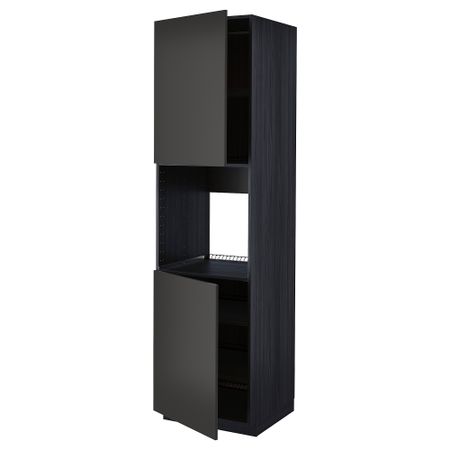 Высокий шкаф для духовки, 2 дверцы, полки IKEA METOD МЕТОД 094.980.81
