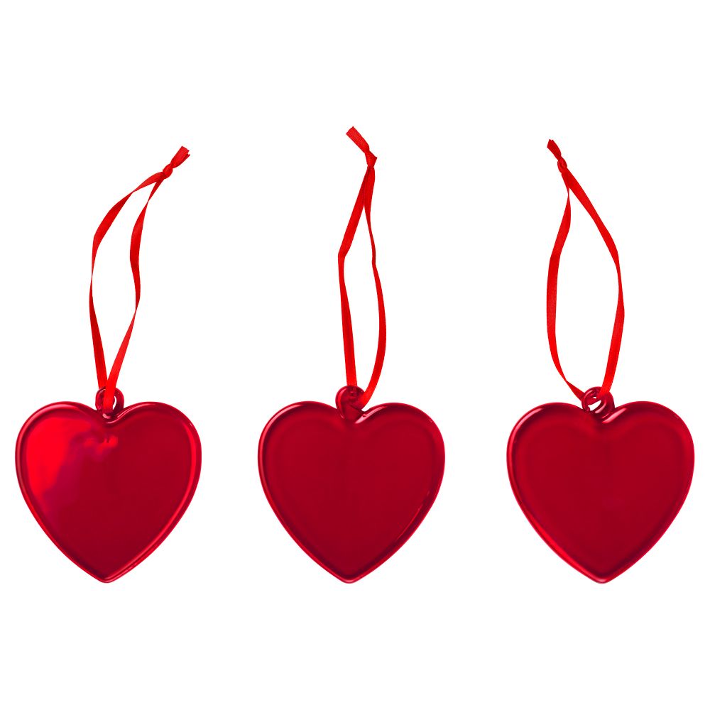Украшение подвесное ВИНТЕР 2016, сердце, стекло красный - фото 1
