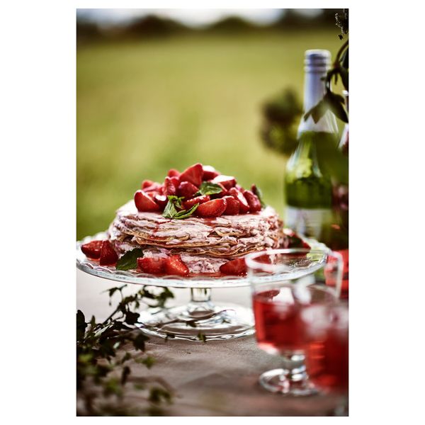 Сервировочная подставка с крышкой, прозрачное стекло 29 см IKEA ARV BRÖLLOP АРВ БРЁЛЛОП 803.720.39 - фото 4