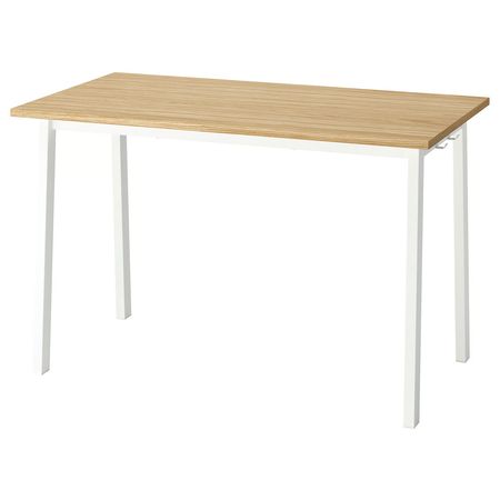 MITTZON Конференц-стол - дубовый шпон/белый 120x68x75 см