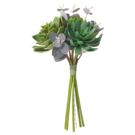 Искусственный букет СМИККА, Суккулент, зеленый (24 см)