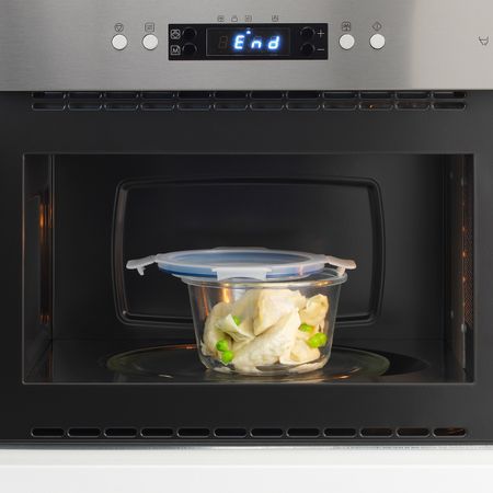 Контейнер для продуктов с крышкой, круглой формы стекло/пластик 600 мл IKEA IKEA 365+ ИКЕА/365+ 592.690.96