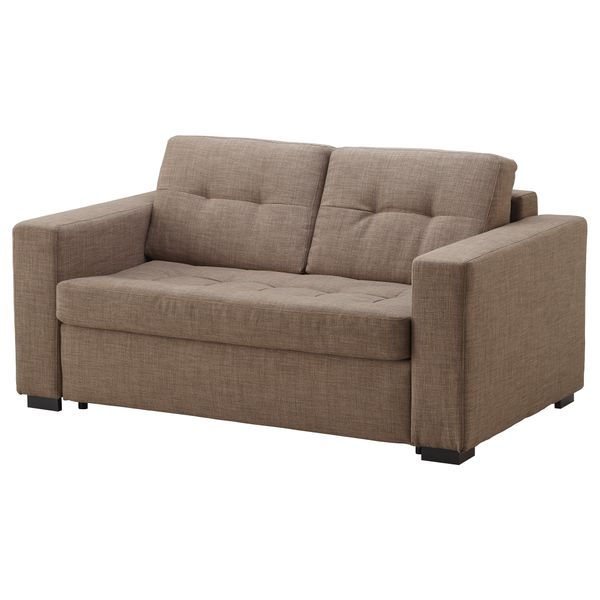 Диван-кровать 2-местная КЛАГСТОРП / ЛЭННЭС, Бальг светло-коричневый - фото 1