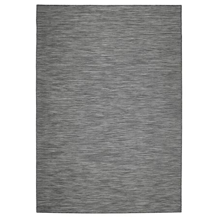 Ковер безворсовый, для дома/улицы ХОДДЕ, д/дома/улицы серый, черный