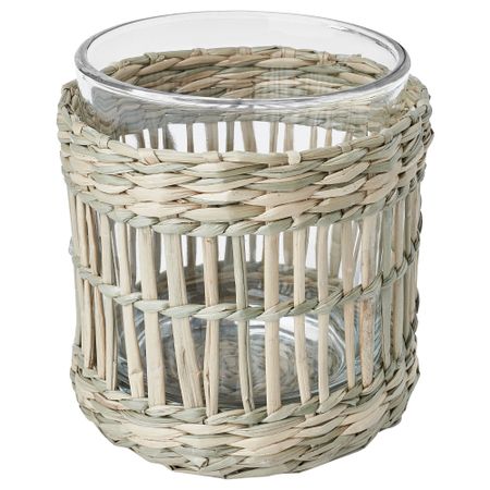 Подсвечник для греющей свечи, ручная работа осока IKEA SLIPPRIG 905.314.10