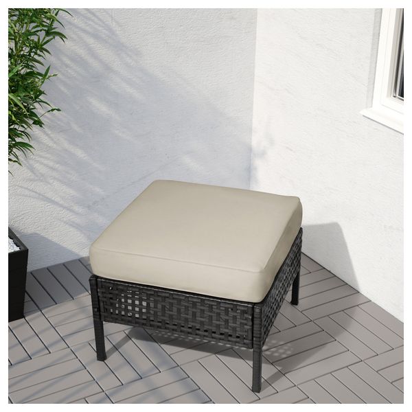 Садовый табурет КУНГСХОЛЬМЕН, черно-коричневый - схема-чертеж с размерами