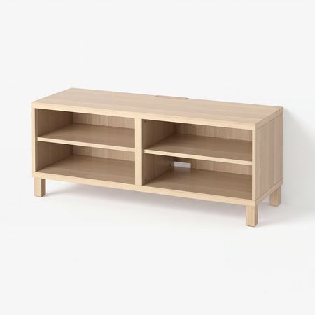 BESTÅ Тумба под ТВ - под беленый дуб 120x40x48 см