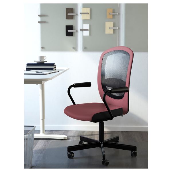 Вращающееся легкое кресло ФЛИНТАН / НОМИНЕЛЬ, темно-розовый - фото 2