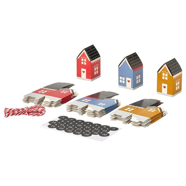 Подарочная коробка, разные цвета, 4x4 см IKEA VINTERFINT 505.776.07 - фото 1