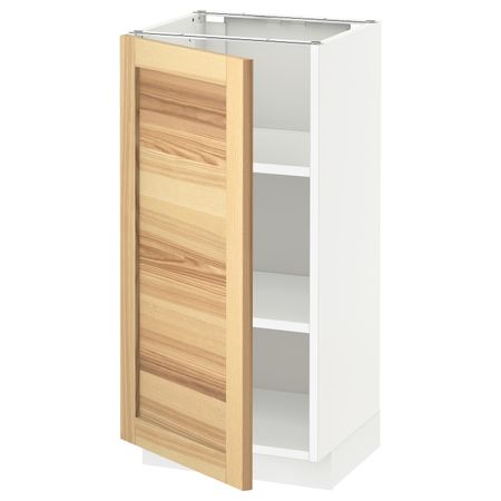 Напольный шкаф с полками, белый/Торхэмн ясень 40x37 см IKEA METOD МЕТОД 592.249.51