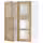 METOD Навесной шкаф/полки/4 стеклян двери - белый/Forsbacka дуб 80x100 см