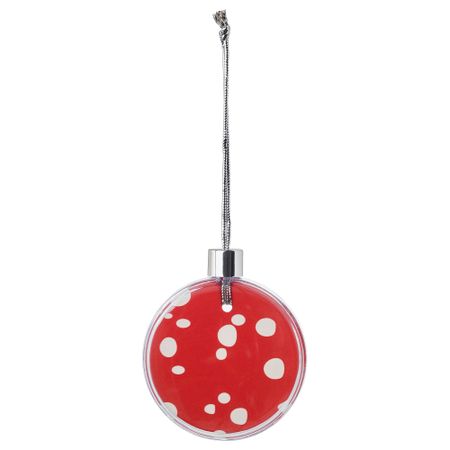 Украшение, шар ВИНТЕР 2018, прозрачный (7 см)