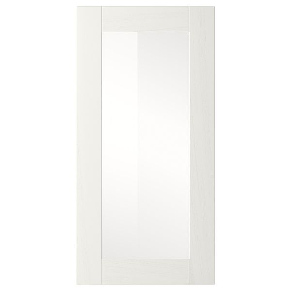 Стеклянная дверь РОСДАЛЬ, белый ясень - схема-чертеж с размерами